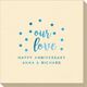 Confetti Dots Our Love Linen Like Napkins Image 1 of 3